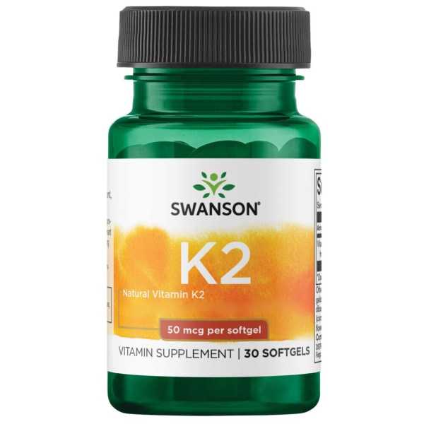 Swanson, Vitamin K2 - Natural, 50mcg, 30 Weichkapseln