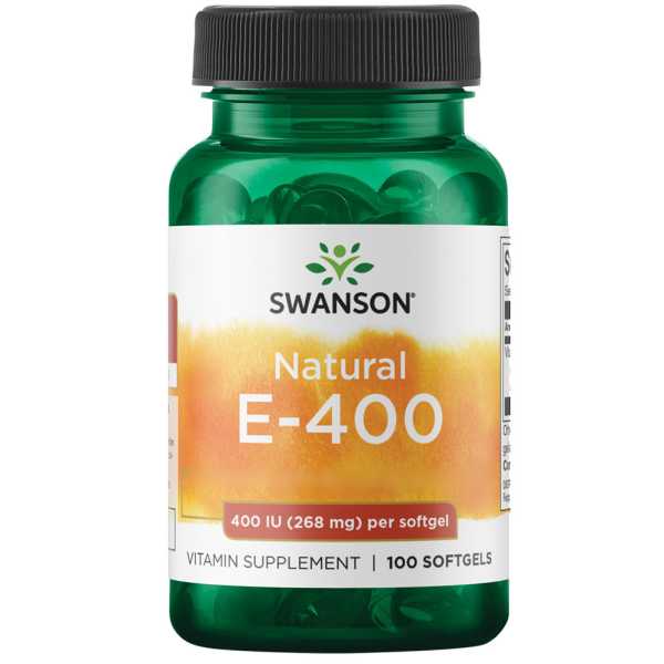 Swanson, Vitamin E, 400 IU, 100 Weichkapseln