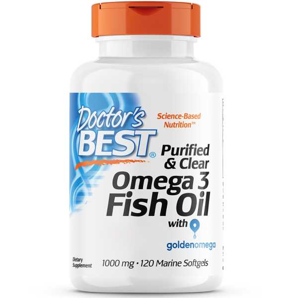 Doctor's Best, Omega 3 Fish Oil, 1000mg, 120 Fischkapseln