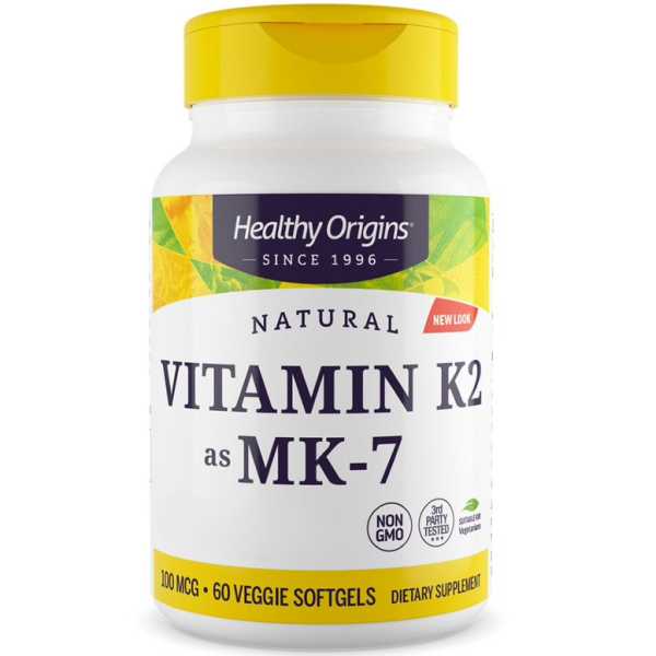 Healthy Origins, Vitamin K2 MK7, 100mcg, 60 Weichkapseln