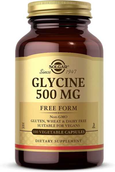 Solgar, Glycine, 500 mg, 100 Veg. Kapseln