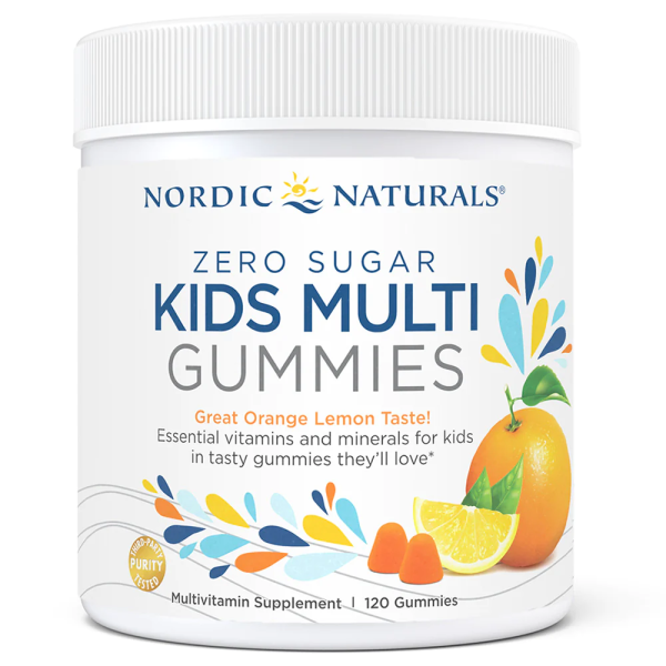Nordic Naturals, Zero Sugar, Kids Multi Gummies, Orange-Zitrone, 120 Fruchtgummis