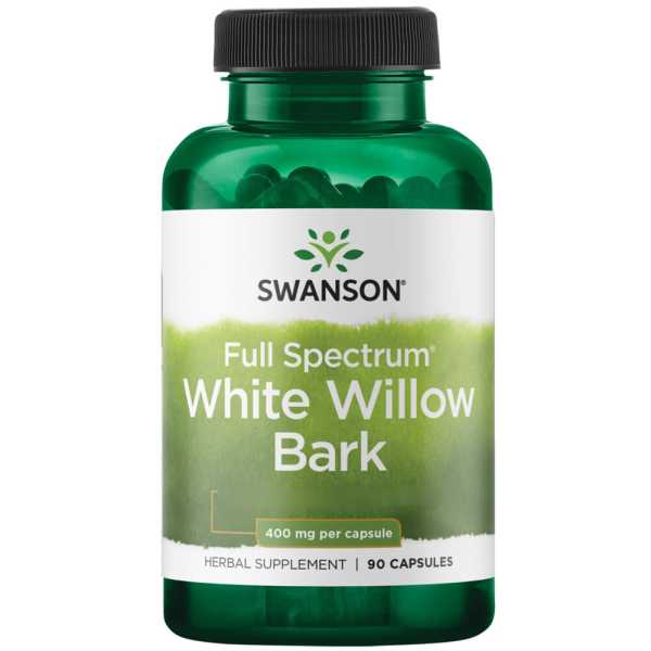 Swanson, Full Spectrum White Willow Bark, 400mg, 90 Kapseln