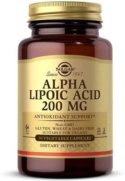 Solgar, Alpha Lipoic Acid, 200mg, 50 Kapseln