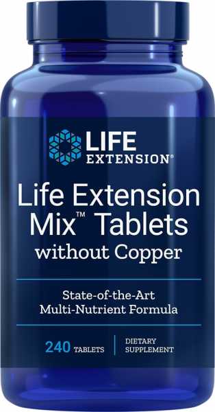 Life Extension, Multivitamin Mix, ohne Kupfer, 240 Tabletten