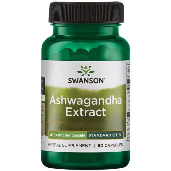 Swanson, Ashwagandha Extract, 450mg, 60 Kapseln