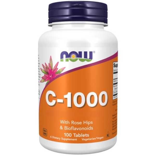 Now Foods, Vitamin C-1,000, 100 Tabletten