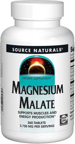 Source Naturals, Magnesium Malate, 1250mg, 360 Tabletten