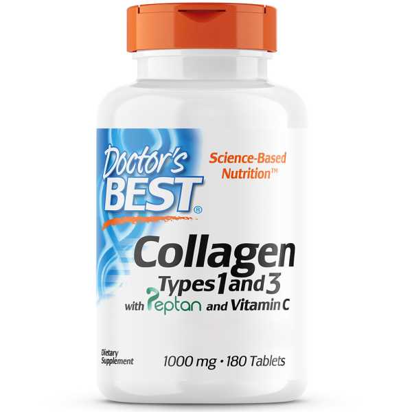Doctor's Best, Kollagen Type 1 und 3, 1000mg, 180 Tabletten