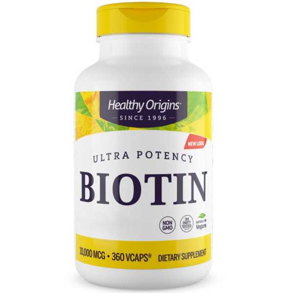 Healthy Origins, Biotin, 10.000 mcg, 360 Veg. Kapseln