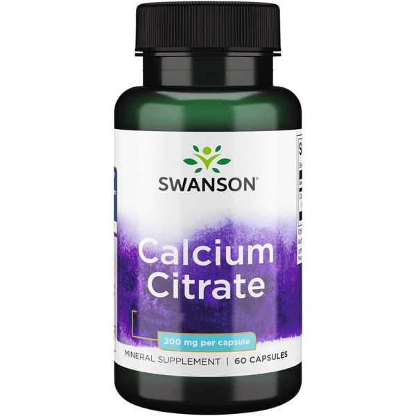 Swanson, Calcium Citrate, 200mg, 60 Kapseln