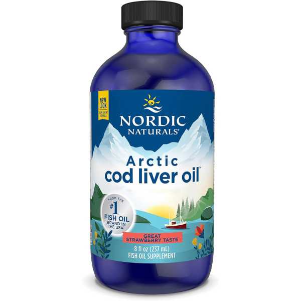 Nordic Naturals, Arctic Cod Liver Oil, 1060mg Omega-3, Erdbeere, 237ml