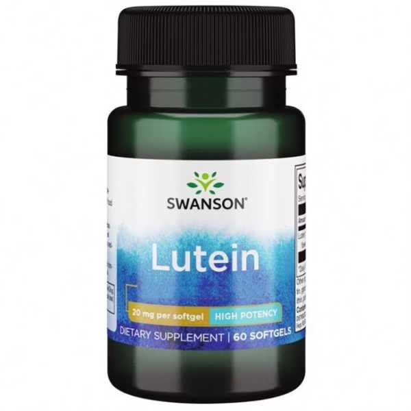 Swanson, Lutein - High Potency, 20mg, 60 Weichkapseln