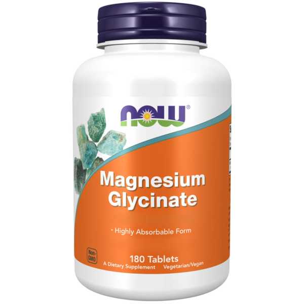 Now Foods, Magnesium Glycinate, 180 Tabletten