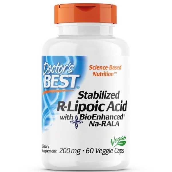 Doctor's Best, Stabilized R-Lipoic Acid, 200mg, 60 Kapseln