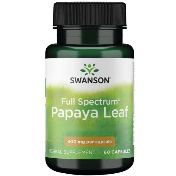 Swanson, Full Spectrum Papaya Leaf, 400mg, 60 Kapseln