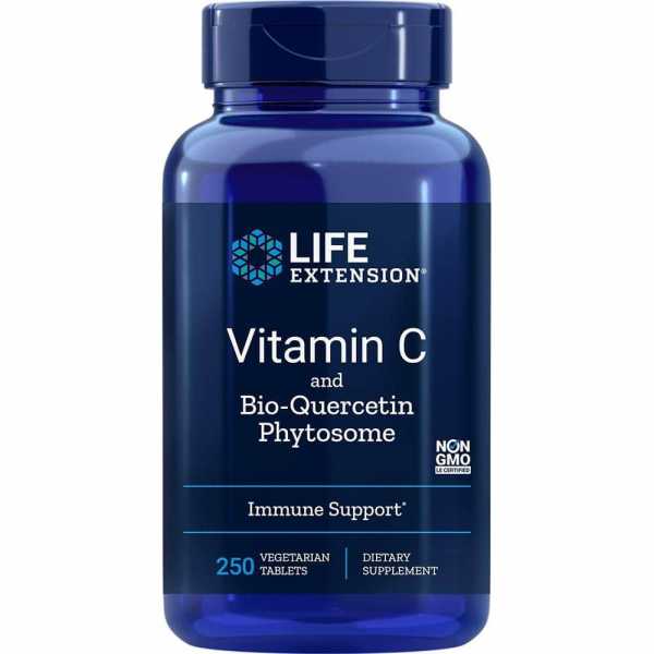 Life Extension, Vitamin C and Bio-Quercetin Phytosome 1000mg, 250 Vegetarische Tabletten