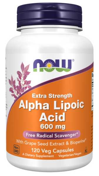Now Foods, Alpha Lipoic Acid, 600mg, 120 Kapseln