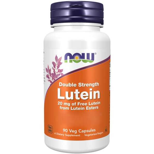 Now Foods, Lutein Double Strength, 20mg, 90 Kapseln