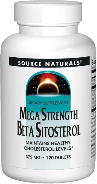 Source Naturals, Mega Strength Beta Sitosterol, 375mg, 120 Veg. Tabletten