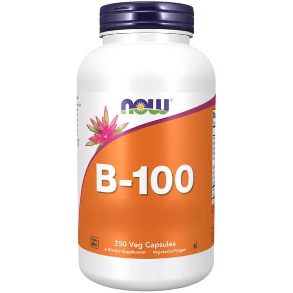 Now Foods, B-100 Vitamin-B-Komplex, 250 Kapseln