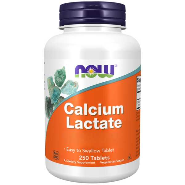 Now Foods, Calcium Lactate, 250 vegane Tabletten