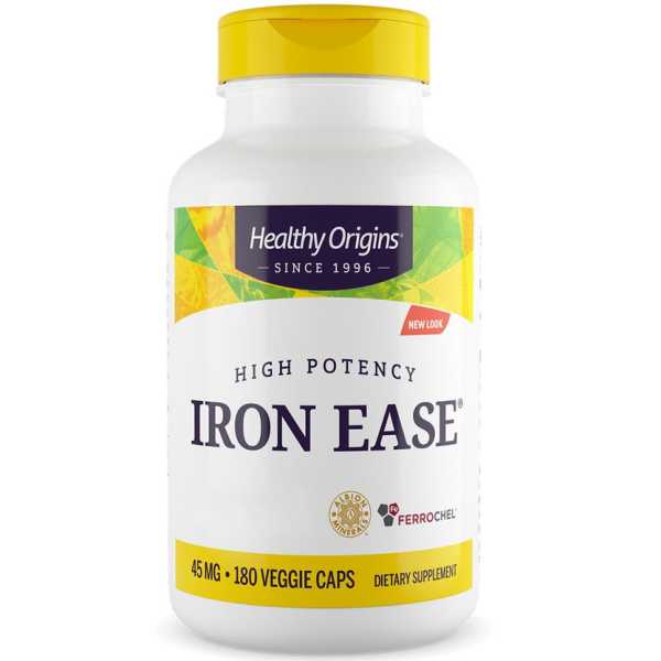 Healthy Origins, Iron Ease 45mg, 180 Kapseln