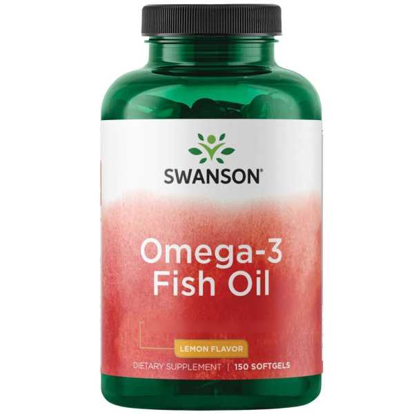 Swanson, Omega-3 Fish Oil, Zitronengeschmack, 150 Weichkapseln