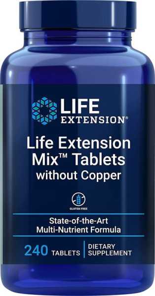 Life Extension, Multivitamin Mix, ohne Kupfer, 240 Tabletten