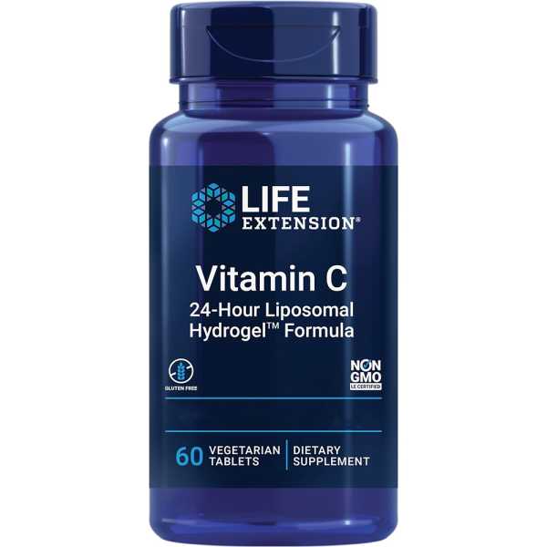 Life Extension, Vitamin C 24-Hour Liposomal Hydrogel Formula, 60 Tabletten