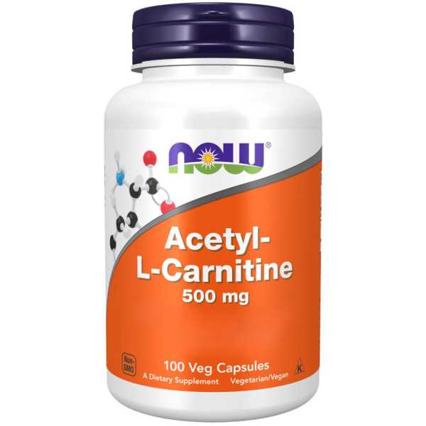 Now Foods, Acetyl-L-Carnitine, 500mg, 100 Veg. Kapseln