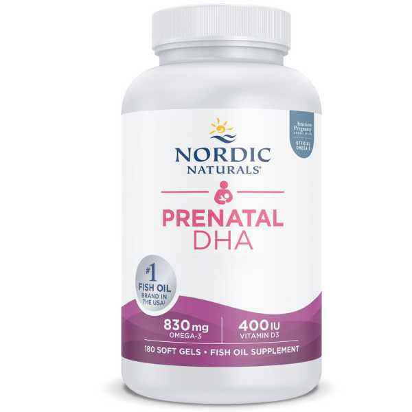 Nordic Naturals, Prenatal DHA, 830mg Omega-3 plus 400 IU D3, 180 Weichkapseln