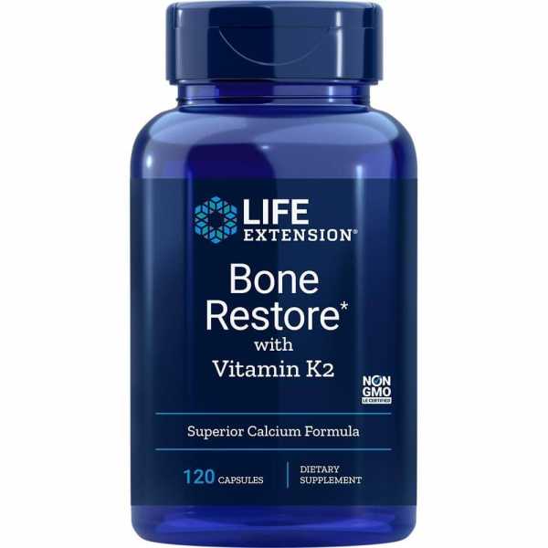 Life Extension, Bone Restore mit Vitamin K2, 120 Kapseln
