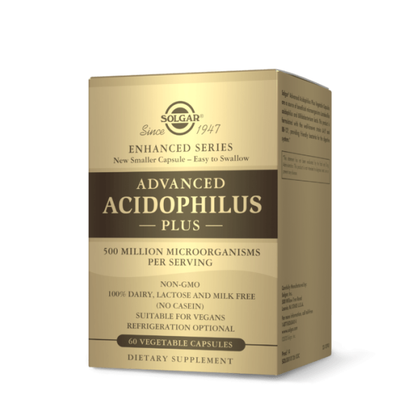 Solgar, Advanced Acidophilus Plus, 60 Kapseln