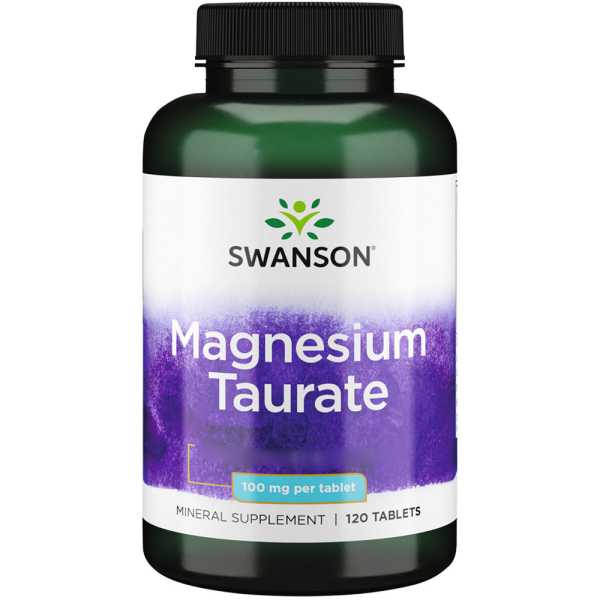 Swanson, Magnesium Taurate, 100mg, 120 Tabletten