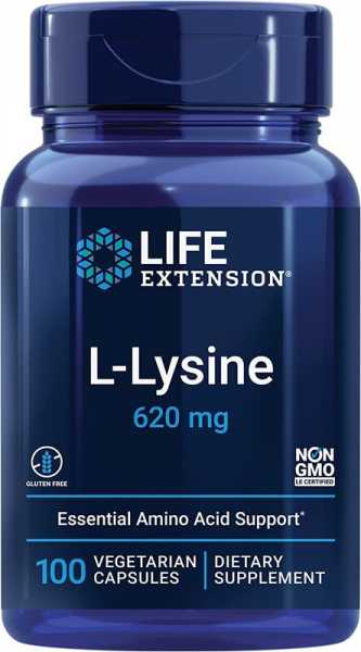 Life Extension, L-Lysin, 620mg, 100 Kapseln