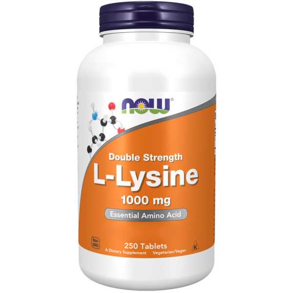 Now Foods, L-Lysine, 1000mg, 250 Tabletten