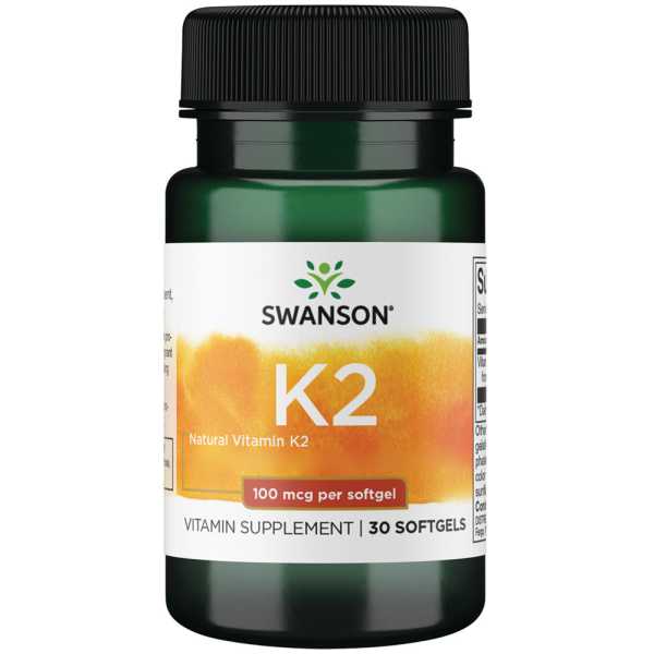 Swanson, Vitamin K2, 100mcg, 30 Weichkapseln