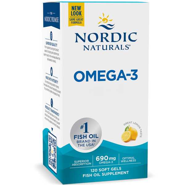 Nordic Naturals, Omega-3, 690mg Omega-3, Zitrone, 120 Weichkapseln