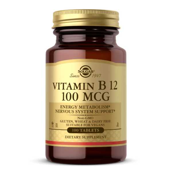 Solgar, Vitamin B12, 100mcg, 100 Tabletten