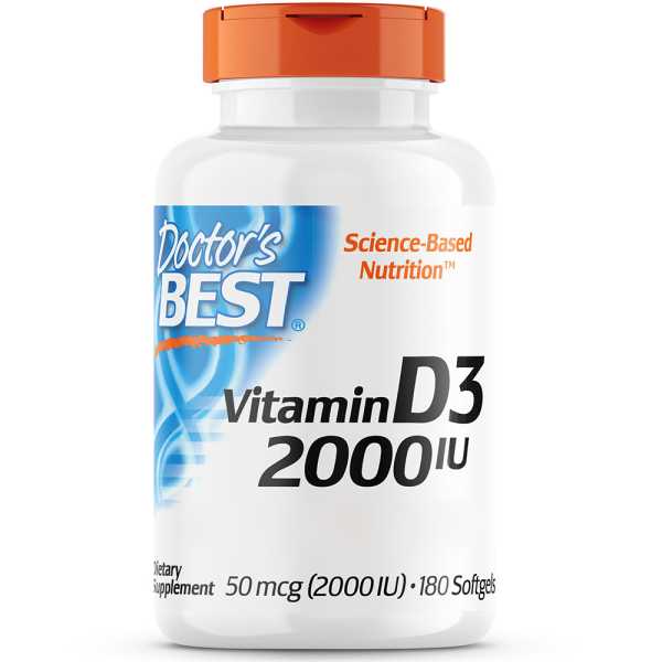 Doctor's Best, Vitamin D3, 2000 IU, 180 Weichkapseln | Sonderposten