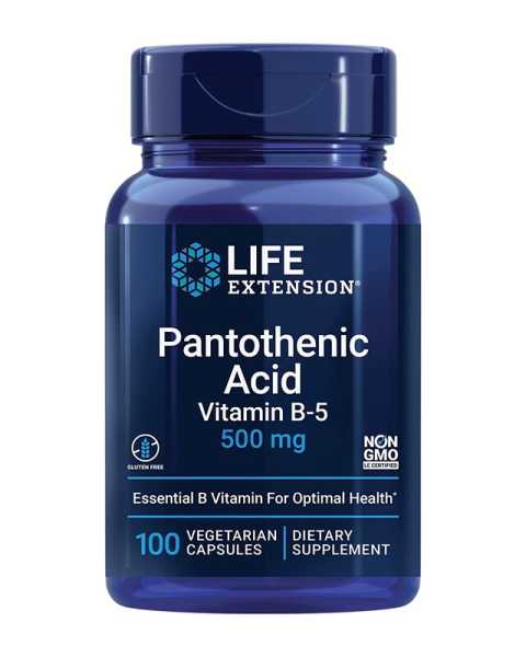 Life Extension, Pantothenic Acid, 500mg, 100 Kapseln