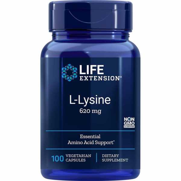 Life Extension, L-Lysin, 620mg, 100 Veg. Kapseln