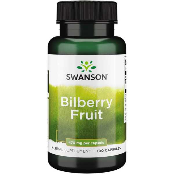 Swanson, Bilberry Fruit, 470mg, 100 Kapseln