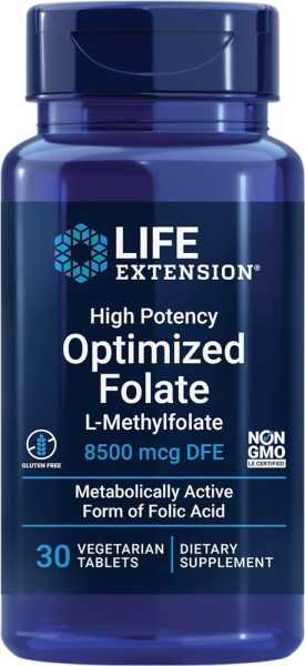 Life Extension, High Potency Optimized Folate, 8500mcg, 30 Tabletten